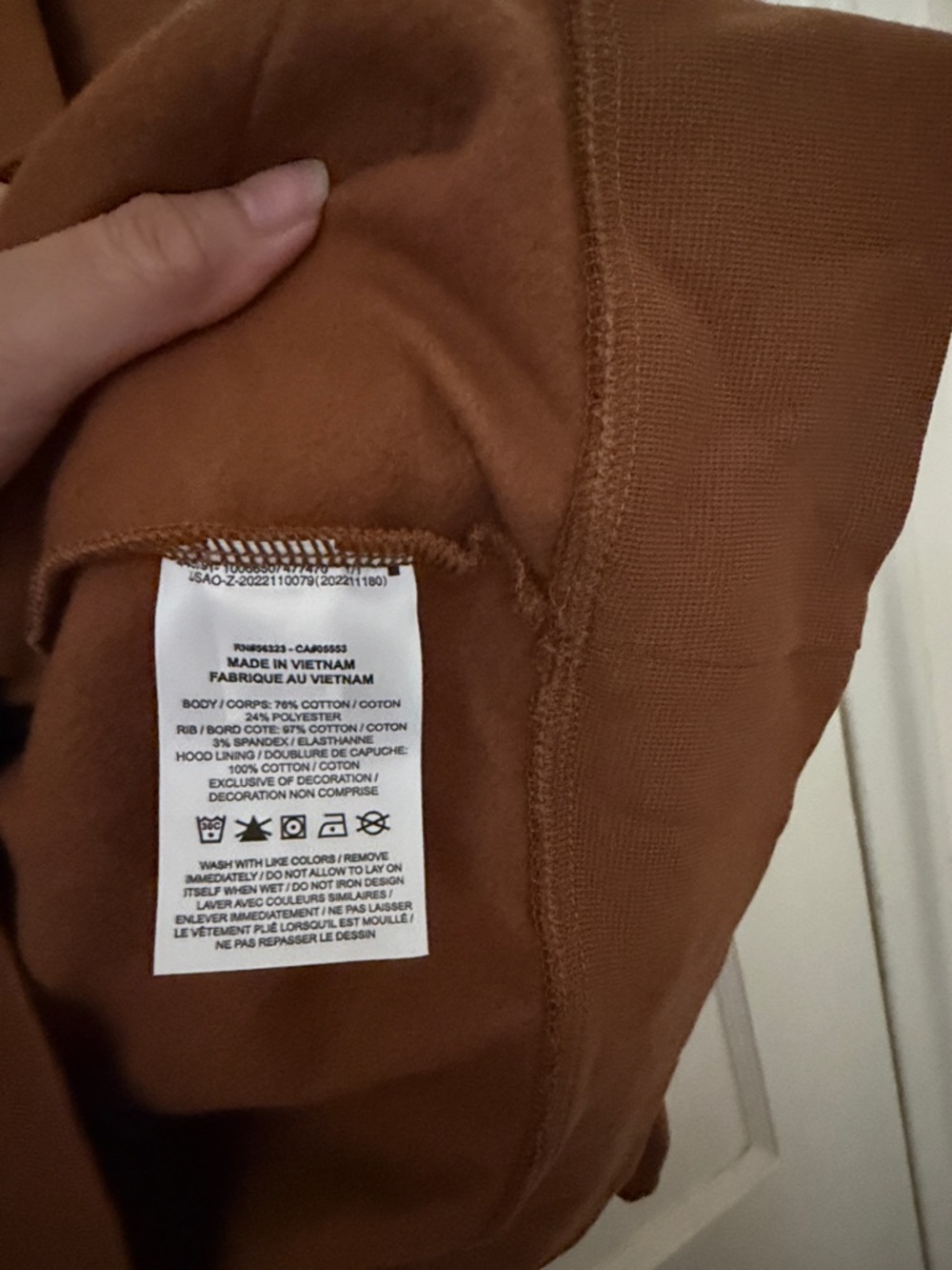 Jordan Men's Crewneck Hoodie in Brown with White Jumpman - Picture 5 of 7